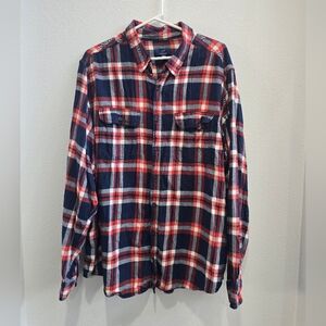 George red and blue flannel size 2XL